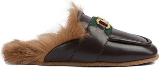 Princetown Leather Horsebit Slippers