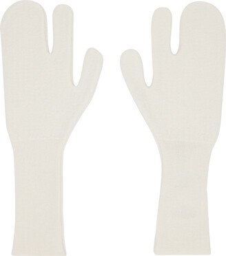 Off-White Felted Knit Gloves