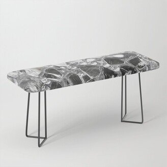 Silver Mirrored Mosaic Benches