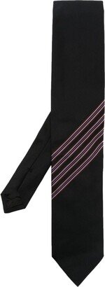 Grosgrain-Embellished Silk Tie