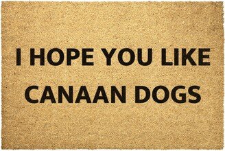 Canaan Dog Coir Doormat Outdoor Rug I Hope You Like Dogs Door Mat Decor Housewarming Home Christmas Summer Gift