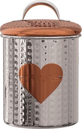 Amici Pet Rosie Treats Small Storage Canister, 38 oz. , Rose Gold