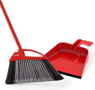 O-Cedar PowerCorner Pet Pro Disassembled Broom with Step-On Dustpan - 3ct