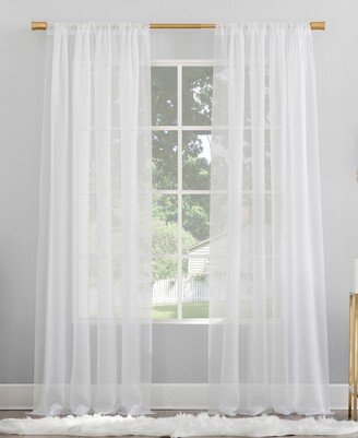 No. 918 Mallory Voile Sheer Rod Pocket Curtain Panel, 95