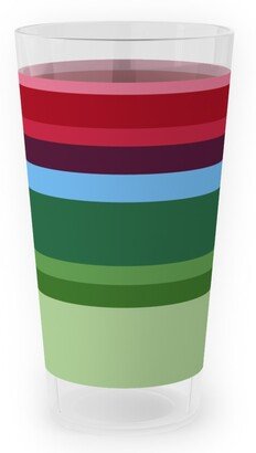 Outdoor Pint Glasses: Rainbow Stripe Outdoor Pint Glass, Multicolor