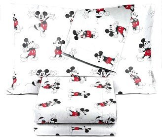 Saturday Park Disney Mickey Mouse Face Emotions 100% Organic Cotton Full Sheet Set