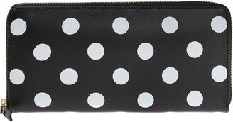 Polka Dot Wallet Unisex - Black