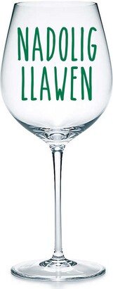 Nadolig Llawen Welsh Christmas - Vinyl Sticker Decal Label For Wine, Beer Glasses, Bottles, Carafe. Tableware, Glasseware, Mugs, Gifts