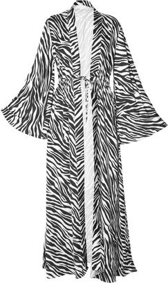 Always on Holiday Zebra Print Long Beach Kaftan