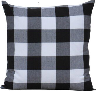 Black & White Buffalo Plaid Throw Pillow Cover, 100% Cotton With Envelope Opening Closure, 18 X 18, 16 16, 14