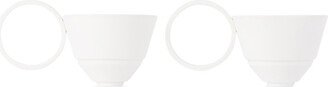 White Porcelain Circle Teacup Set