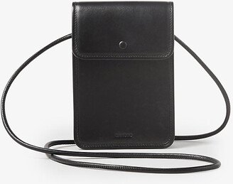 Noir / Gris Dealer Buttoned Leather Crossbody bag