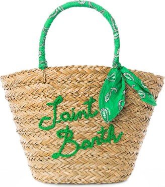 Woman Straw Bag With Embroidery