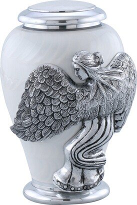 Heavenly Angel Adult Cremation Urn For Ashes, Metal Funeral