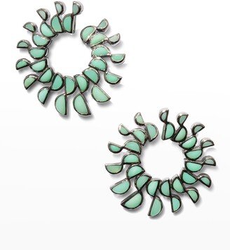 NAKARD Pinwheel Earrings in Chrysoprase