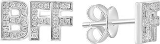 Sterling Silver Diamond Pavé BFF Stud Earrings - 0.20 ctw