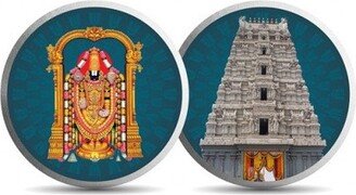 999 Pure Silver Coin | Colored 10 Gms Balaji Temple