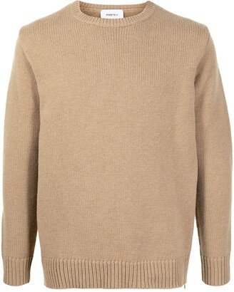 Zip-Detail Wool Jumper