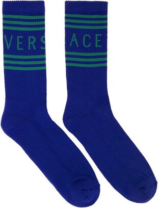 Blue & Green Vintage Logo Socks