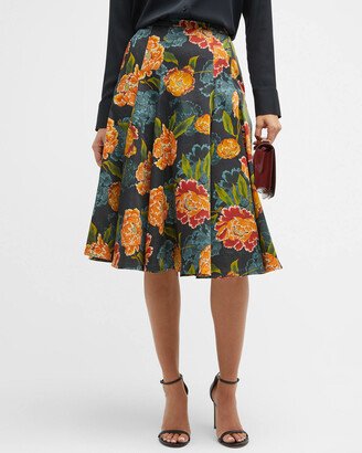 Shugo Sateen Floral Skirt