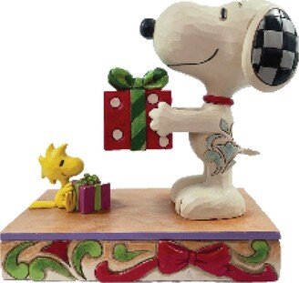 Jim Shore Snoopy & Woodstock with Gift Figurine