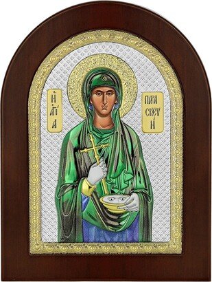 Byzantine Silver Orthodox Icon Saint Paraskevi Greek Orthodox Byzantine Birthday, Name-Day Gift Baptism Home