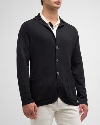 Baldassari Men's Three-Button Sweater Jacket
