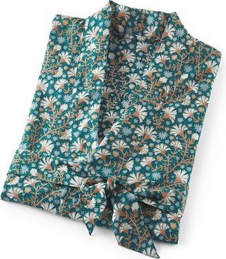 La Redoute Interieurs Kalyan Floral 100% Cotton Voile Kimono Bathrobe