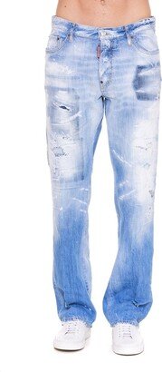 Distressed Wide Leg Jeans-AA