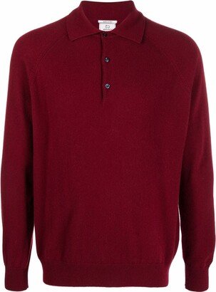 Luxe longsleeved cashmere polo shirt