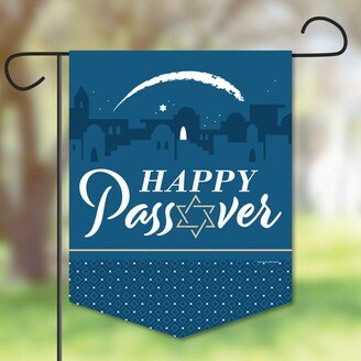 Big Dot Of Happiness Happy Passover - Outdoor Decor - Double-Sided Pesach Garden Flag - 12 x 15.25