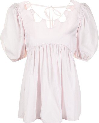 Hope open-back smocked blouse