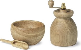 Kay Bojesen Salt Cellar with Spoon and Pepper Mill