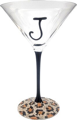 Animal Print Martini Glass - Hand Painted Tiger, Leopard, Zebra, Giraffe African Wild Animals Theme