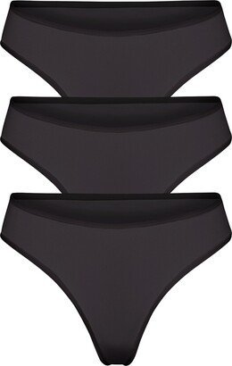 Fits Everybody Thong 3-Pack | Onyx