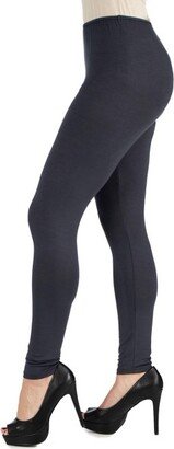 24seven Comfort Apparel Womens Stretch Ankle Length Leggings-Heather-S