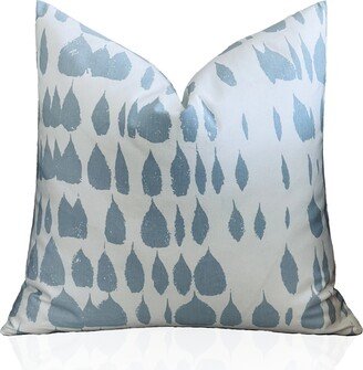 Schumacher Queen Of Spain Pillow Cover in Sky Blue, Designer Pillow, Decorative Lumbar Cushion