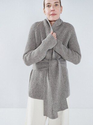 Cashmere-blend Shawl-collar Cardigan-AA