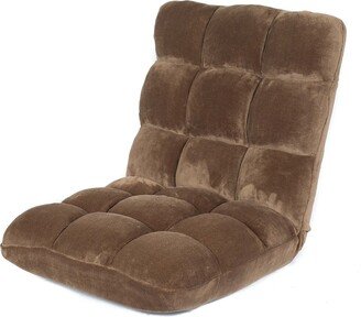 BirdRock Home Brown Microfiber Memory Foam Plush Floor and Gaming Chair