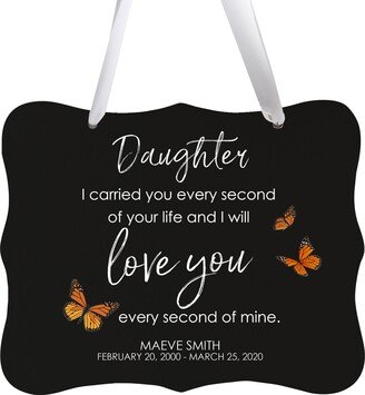 Personalized Memorial Gift | Loss Of Loved One Hanging House Sign Favors Celebration Life For Funeral-AB