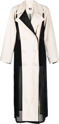 Double-Breasted Panelled Trench Coat