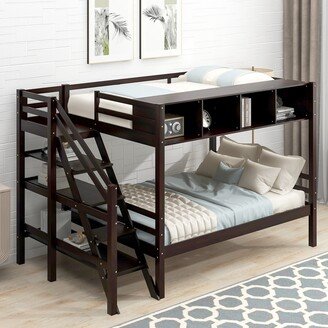 Twin over Full Bunk Bed with Staircase-AA