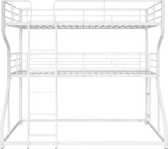 BESTCOSTY Full XL over Twin XL over Queen Size Triple Bunk Bed