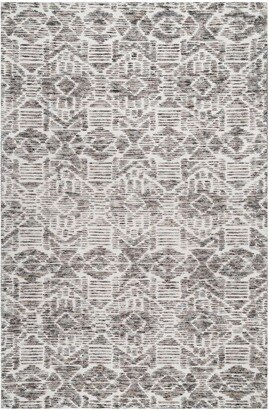 Vintage Trellis Troya Area Rug, , Gray