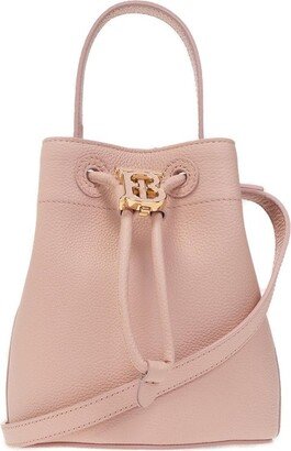 Logo Plaque Drawstring Crossbody Bag