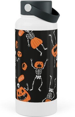 Photo Water Bottles: Halloween Party - Black Stainless Steel Wide Mouth Water Bottle, 30Oz, Wide Mouth, Orange