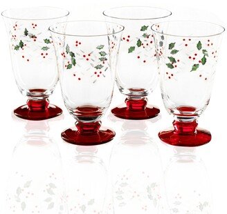 Winterberry Water Goblet, Set of 4