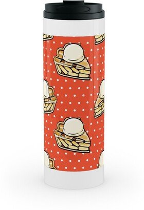 Travel Mugs: Apple Pie La Mode - Orange Stainless Mug, White, 16Oz, Orange