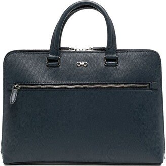 Gancini leather laptop bag