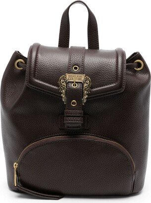 Baroque-plaque leather backpack